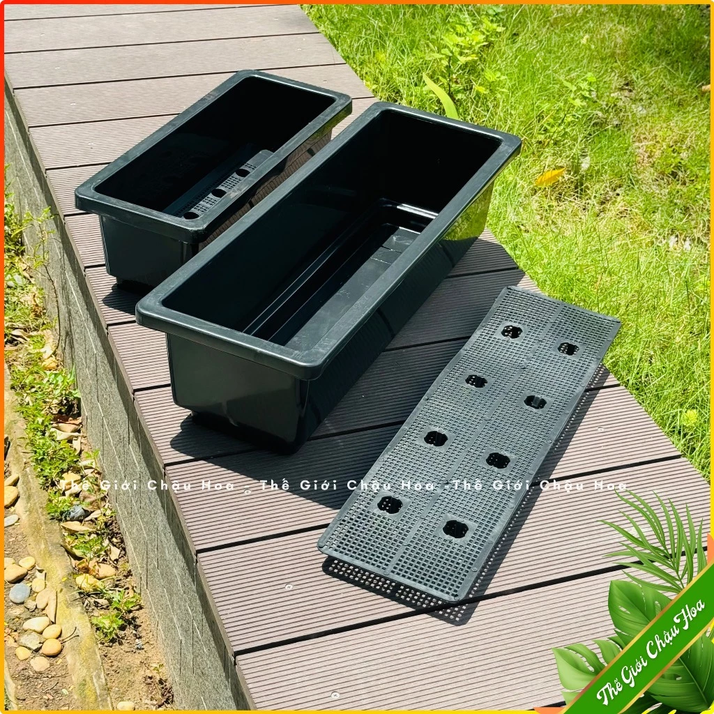 Chậu nhựa trồng cây chữ nhật